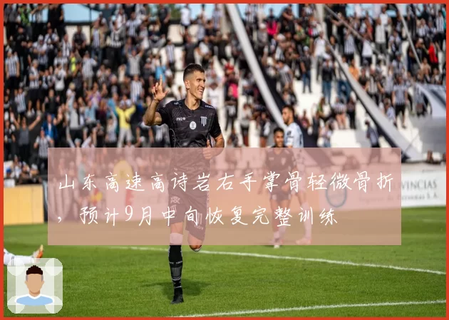 山东高速高诗岩右手掌骨轻微骨折，预计9月中旬恢复完整训练